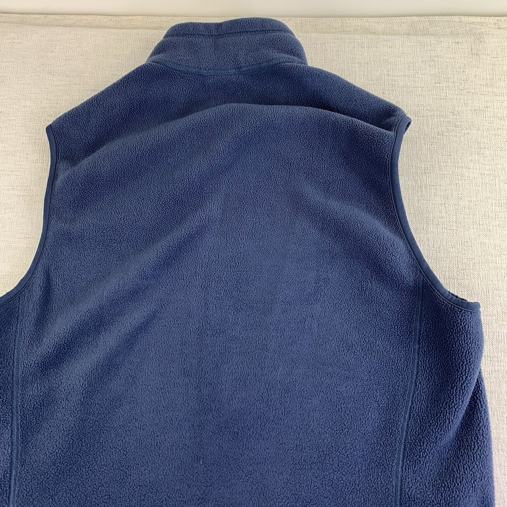 Patagonia Vest Mens Large Synchilla Fleece Full Zip Pockets Outdoor Blue - Picture 9 of 9